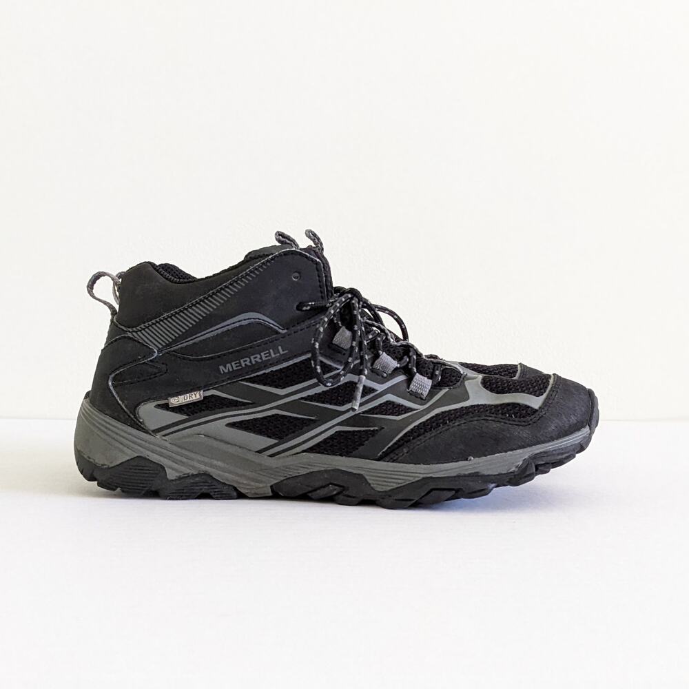 Merrell ML-B Moab FST Mid Waterproof Black Sneakers Boots Size 5.5M MY57967
